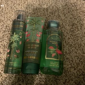 New bath and body works watermelon mojito 3 piece set
